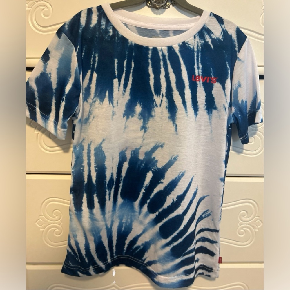 Levi's Blue and White Tie-Dye NWOT Tee